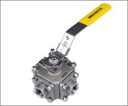 Four way ball valve
