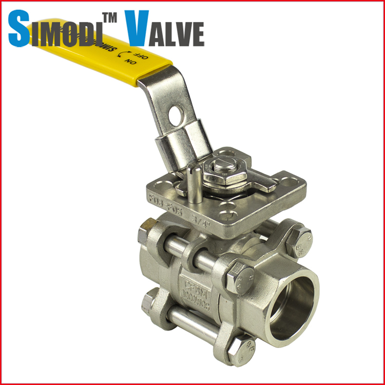 SIMODI Three-piece High Platform Socket Weld Ball Valve