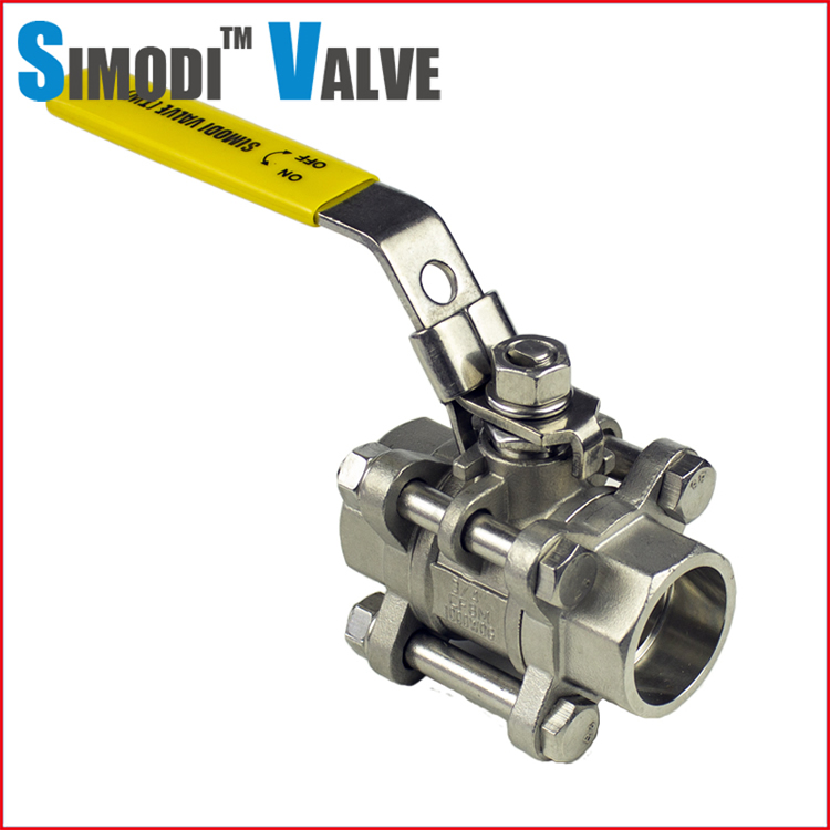 SIMODI Three-piece Socket Weld Ball Valve