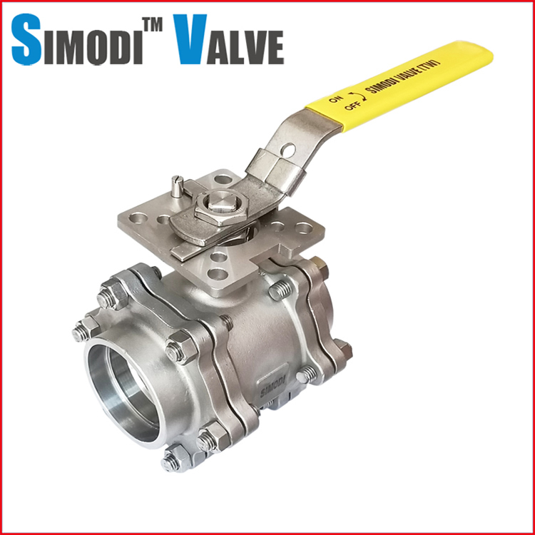 1000 PSI Three-Piece High-Platform Ball Valve