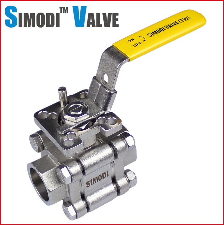 2000 PSI Three-Piece High-Platform Ball Valve